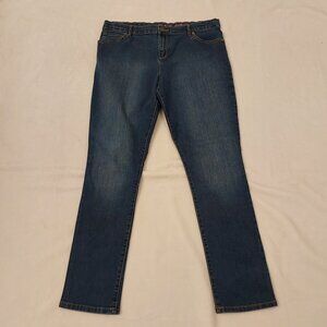 Place Women's Super Skinny Jeans - Blue, Size 16P, Flattering Fit